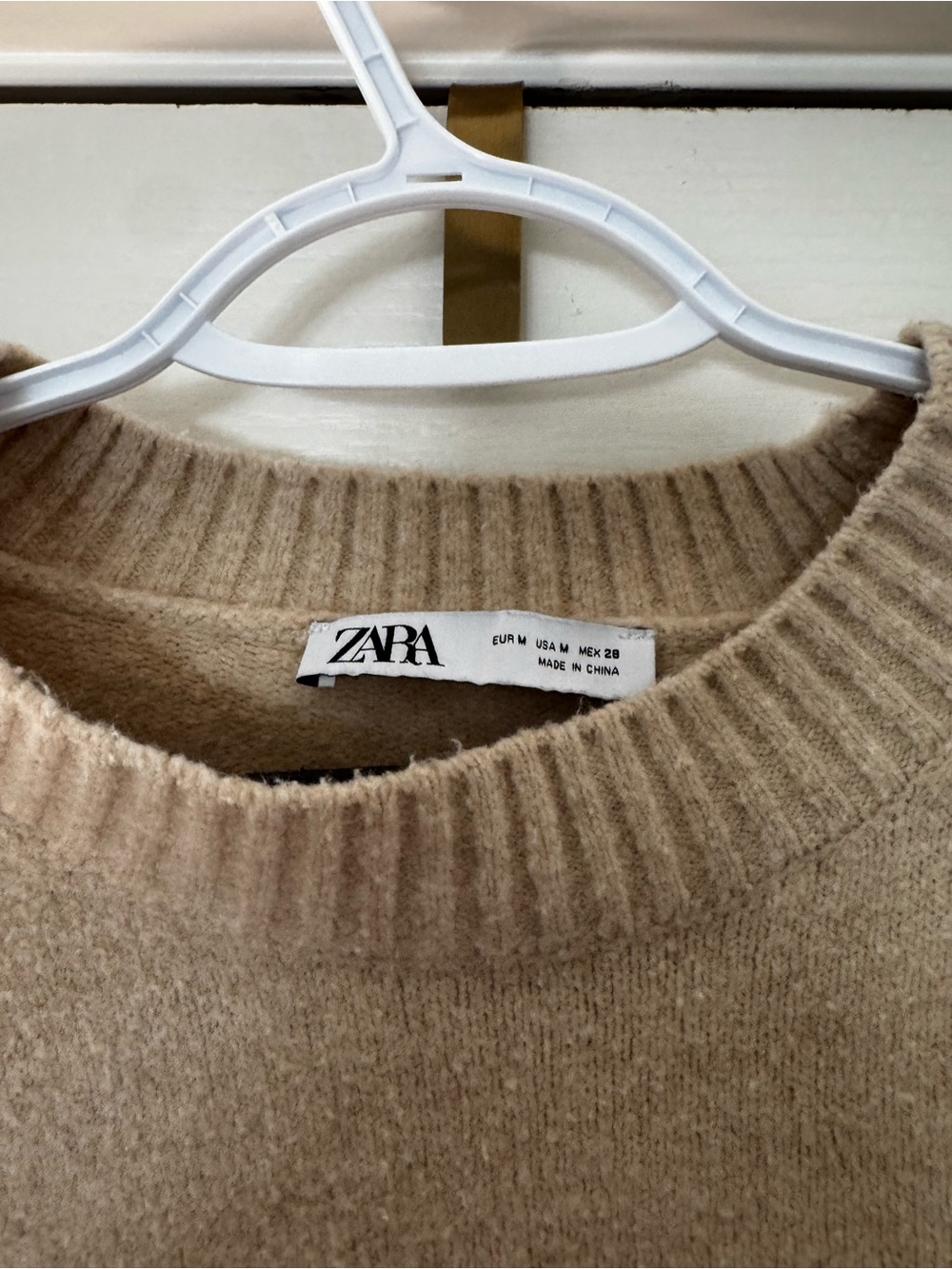Zara Neutral Beige Crewneck Sweater - Picture 5 of 7